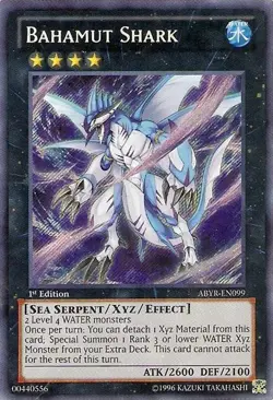 Yugioh! HP Bahamut Shark - ABYR-EN099 - Secret Rare - 1st Edition Heavily Played - Image 1
