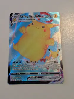 Surfing Pikachu VMAX - 009/025 - Pokemon Celebrations Sword Shield Rare Card NM - Image 1