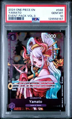2024 ONE PIECE P-046 EVENT PACK VOL 3 YAMATO PROMO CARD PSA 10 GEM MINT - Image 1