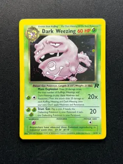 Pokemon - Dark Weezing Holo - 14/82 - Team Rocket - Rare Card - Ex - Image 1