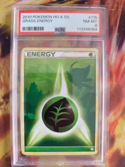 Pokemon Card Grass Energy Celebi HGSS Heartgold Soulsilver Pflanze Deutsch PSA 8 - Image 2