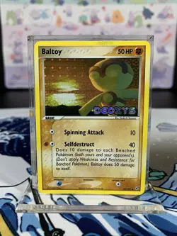 Pokemon Card Ex Deoxys Baltoy 53/107 2005 Reverse Holo NM - Image 1