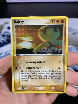 Pokemon Card Ex Deoxys Baltoy 53/107 2005 Reverse Holo NM - Image 2