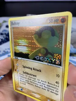 Pokemon Card Ex Deoxys Baltoy 53/107 2005 Reverse Holo NM - Image 3