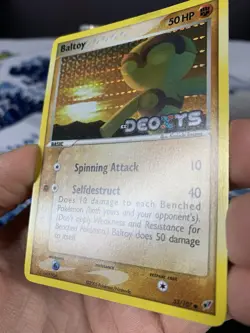 Pokemon Card Ex Deoxys Baltoy 53/107 2005 Reverse Holo NM - Image 5