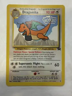 Pokemon Dragonite 05/53 The First Movie Promo WoTC Kids WB Foil Stamp Card - Image 1