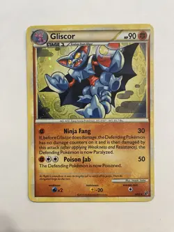Gliscor 4/90 Undaunted Holo LP Pokemon Card HGSS 2010 Vintage - Image 1