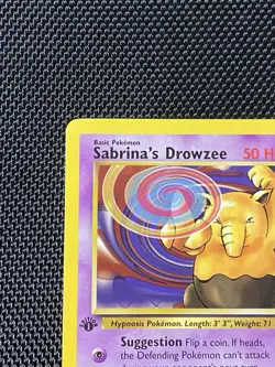 Sabrina's Drowzee 92/132 1st Edition Gym Heroes Pokemon Card Near Mint - Image 2