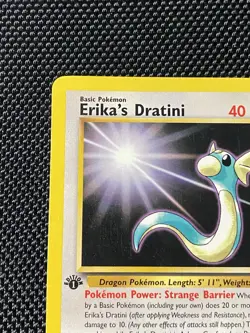 Erika's Dratini 1st Edition 42/132 Gym Heroes Pokemon Card TCG Wotc 2000 NM F/S - Image 2