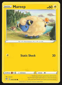 SWSH03: Darkness Ablaze Mareep #055/189 Common Pokemon Card - Image 1