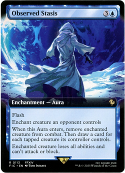 Observed Stasis (Extended Art) - 0113 - Final Fantasy MTG Commander - NM/M - Image 1