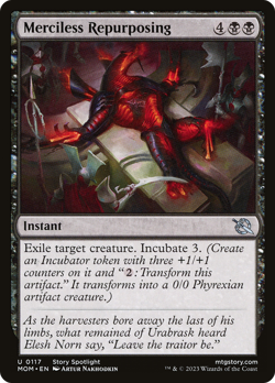 Merciless Repurposing [March of the Machine] Foil Near Mint - Image 1