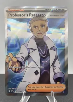 Pokemon Scarlet & Violet Professor's Research Ultra Rare Full Art 241/198 NM - Image 1