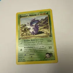 💥 Giovanni's Nidoran 1st Edition Gym Challenge Pokemon 2000 Vintage # 76/132 - Image 1