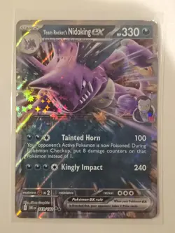 Team Rocket's Nidoking ex 119/182 Double Rare S&V: Destined Rivals Pokemon TCG - Image 1