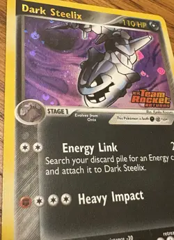 Dark Steelix 10/109 STAMPED EX Team Rocket Returns?? SWIRL?? NM Holo Pokemon - Image 3