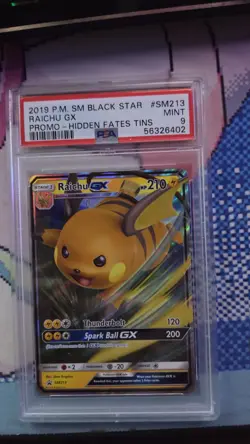 Pokemon TCG - Hidden Fates Promo Raichu GX - PSA 9 - Image 1