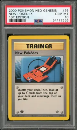 2000 Pokemon Neo Genesis 1st Edition #95 New Pokedex PSA 10 Gem Mint - Image 1