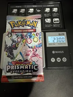 23.00g HEAVY Pokemon TCG Prismatic Evolution Booster Pack!Possible GOD/DEMI pack - Image 1