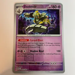 Dusknoir 20/64 Shrouded Fable Reverse Holo Rare Pokemon Light Play+ - Image 3