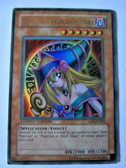 Yugioh! Dark Magician Girl Rds-Ense2 Ultra Rare Hard Play Damaged!! - Image 1