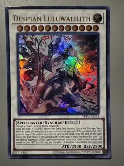 YUGIOH DESPIAN LULUWALILITH ASIA ENGLISH EDITION TFTV-AE138 ULTRA RARE - Image 1