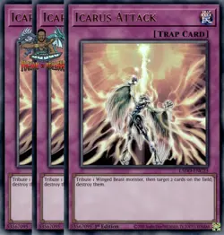 Yugioh! 3x Icarus Attack L5DD-ENC23 Ultra Rare 1st Ed NM - Image 1