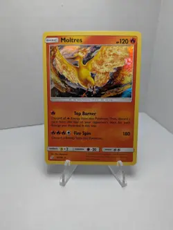 Moltres Reverse Holo Rare 19/181 SM Pokemon TCG Team Up Card - Image 1