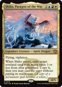 Shiko, Paragon of the Way -Foil Light Play MTG Promo Pack: Tarkir: Dragonstorm - Image 1