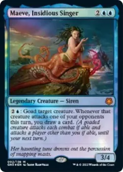 Maeve, Insidious Singer -Foil Medium Play MTG Magic Game Night: Free-For-All - Image 1