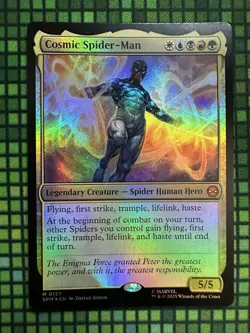 MTG Cosmic Spider-Man #0127 Foil Mythic Marvel’s Spider-Man (SPM) - Image 2