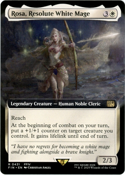 Rosa, Resolute White Mage (Extended Art) 0431 - Final Fantasy MTG NM/M - Image 1