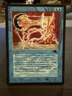 1994 Antiquities Transumute Artifact ~ Vintage MTG/Magic Reserved List MP - Image 1
