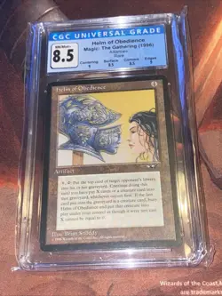 Helm Of Obedience X1 Mtg Alliances Nm CGC Graded 8.5 - Image 1