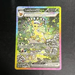 Pokemon TCG Leafeon ex Prismatic Evolutions SIR 144/131 SV - Image 3