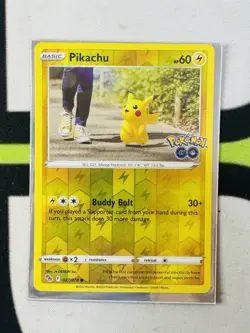 2022 Pokemon Go Set Nintendo Reverse Holographic Holo Foil Pikachu 27 /78 - Image 1