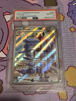 PSA 10 Steelix 208/182 Paradox Rift Illustration Rare IR 2023 Pokemon GEM MINT - Image 1