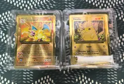 Pokemon Celebrations Gold Metal Charizard and Pikachu! Fresh out of the UPC! - Image 2
