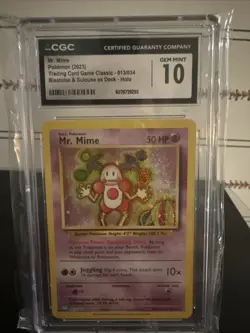 Pokemon Mr. Mime Holo #013/034 TCG Classic CLB CGC 10 Gem Mint 2023 English Card - Image 1