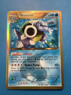 Pokemon Secret Rare Blastoise 137/135 Plasma Storm Shiny Lightly Played - Image 1