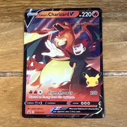 Pokemon TCG Lance's Charizard v SWSH133 Celebrations Black Star Promo Holo NM - Image 1
