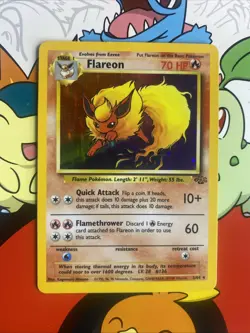 Pokemon TCG Flareon 3/64 Jungle Holo MP/LP - Image 1