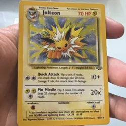 Pokemon Jolteon TCG Jungle 4/64 Holo Unlimited Rare Card LP/MP - Image 3