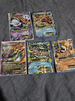 Mega Pokemon Tcg Lot Of 5 Cards M Salamence XY171 M Gyarados 27/122 M mewtwo 63 - Image 1