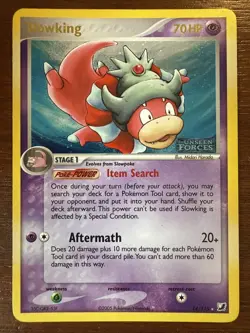 2005 POKEMON EX UNSEEN FORCES 14 SLOWKING-REVERSE FOIL LP - Image 1