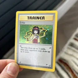 Pokemon Gym Heroes Erika Trainer Holo Rare 16/132 NM/LP - Image 1
