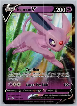 Pokemon Card TCG - Espeon V - SWSH201 - Ultra Rare - SWSH Black Star Promo - Image 1