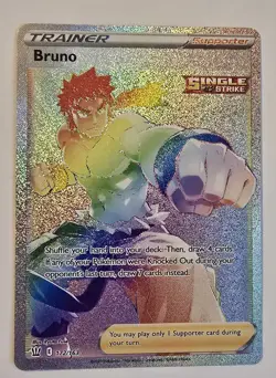 Bruno 172/163 Full Art Trainer Secret Rainbow Rare Battle Styles Pokemon - Image 1