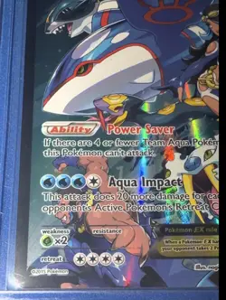 Pokemon Team Aqua's Kyogre EX Holo Rare Card 6/34 Double Crisis - Image 1