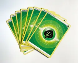 2022 Pokemon TCG 8X Basic Grass Energy Cards - Image 1